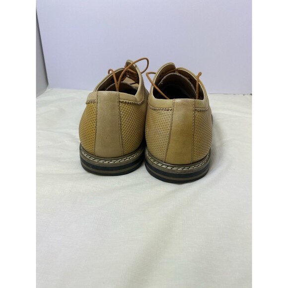Men's Zanzara Size 11 Oxford Style Leather Shoes Tan - Picture 3 of 8